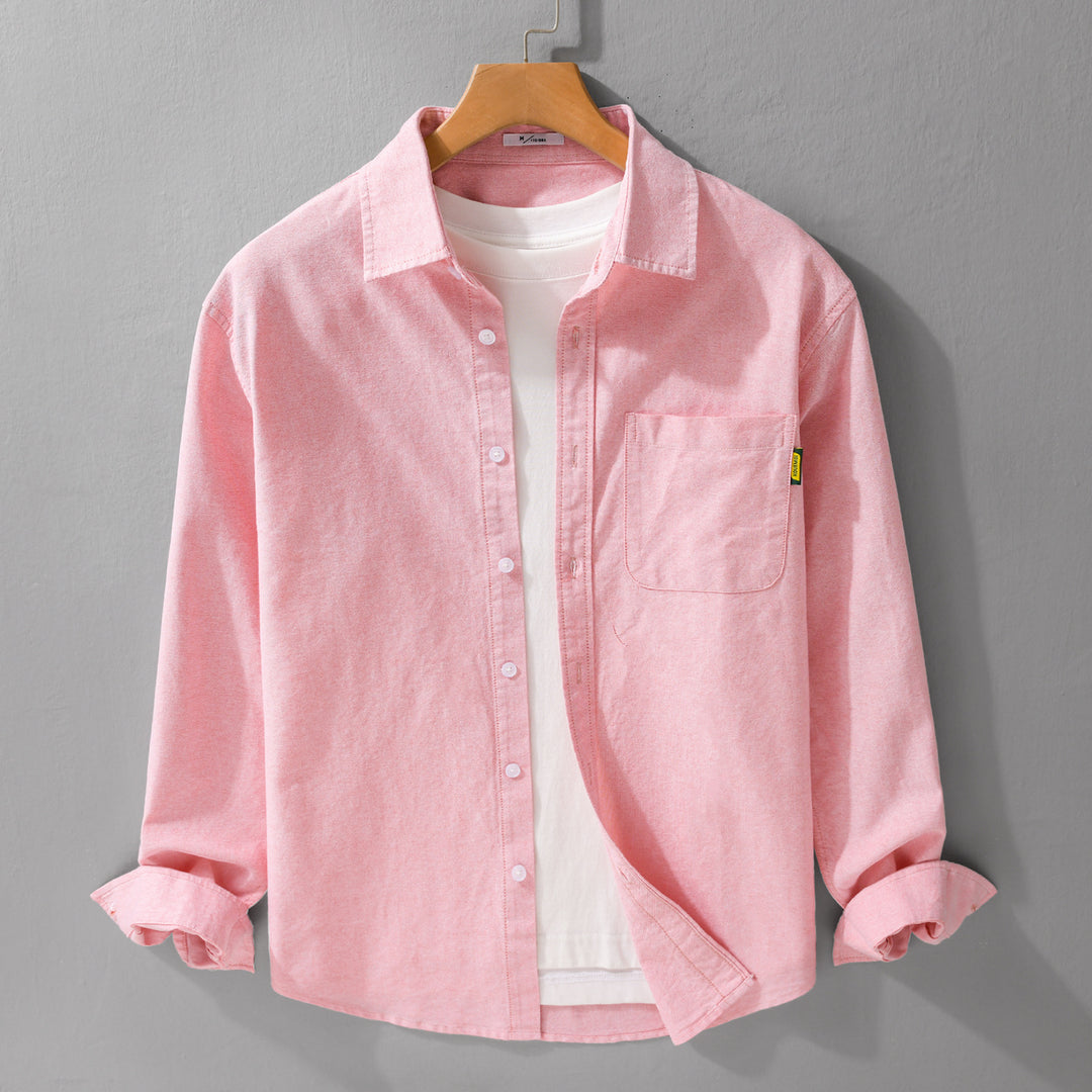 Damen Leichtes Baumwoll-Overshirt mit Kentkragen, aufgesetzter Brusttasche und Relaxed-Fit Drune