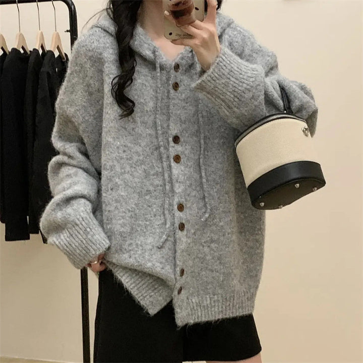 Damen kuscheliger Oversized-Strickpullover Drune
