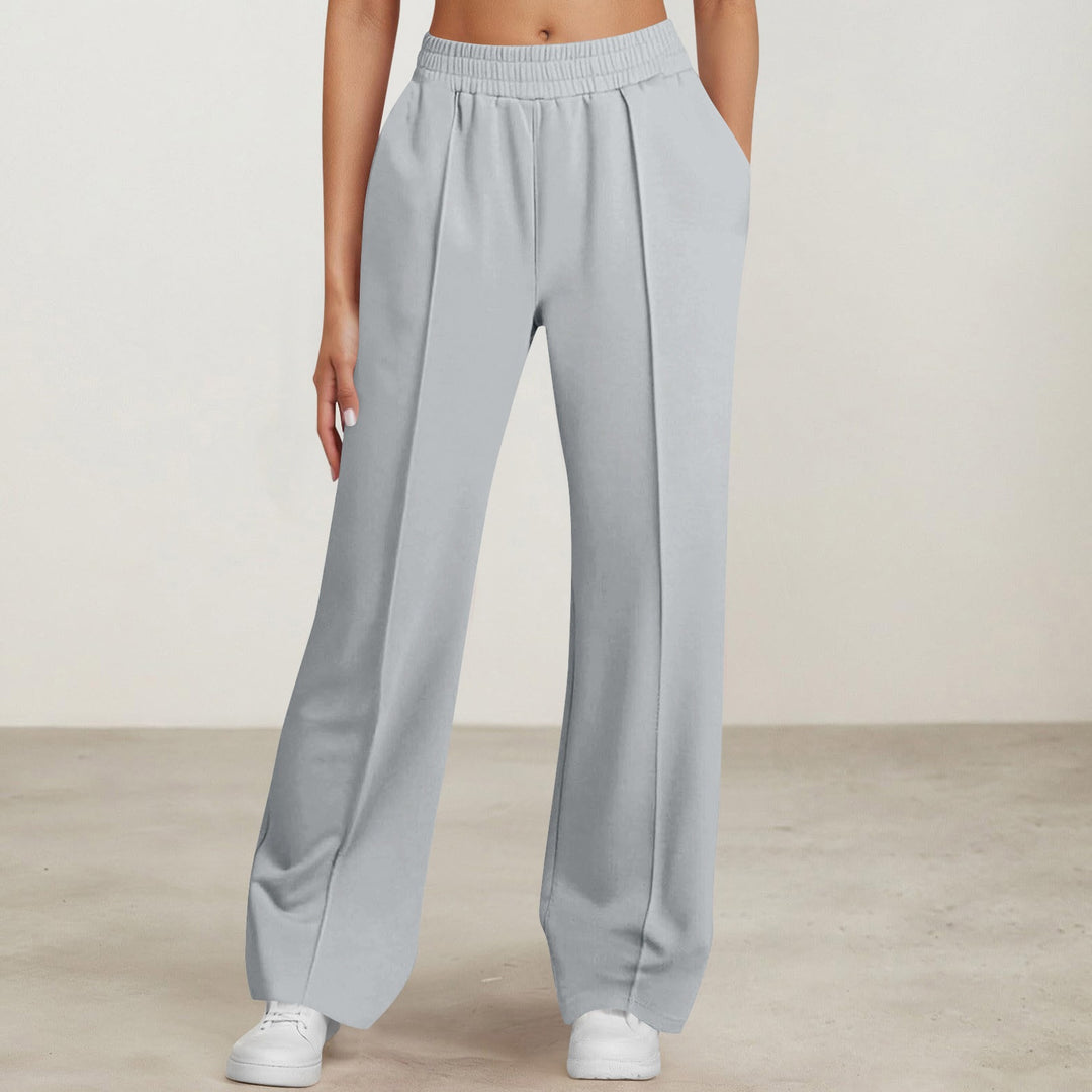 Damen nan elegante Bundfalten-Hose mit hohem Komfortbund, Bügelfalte und seitlichen Eingrifftaschen Drune