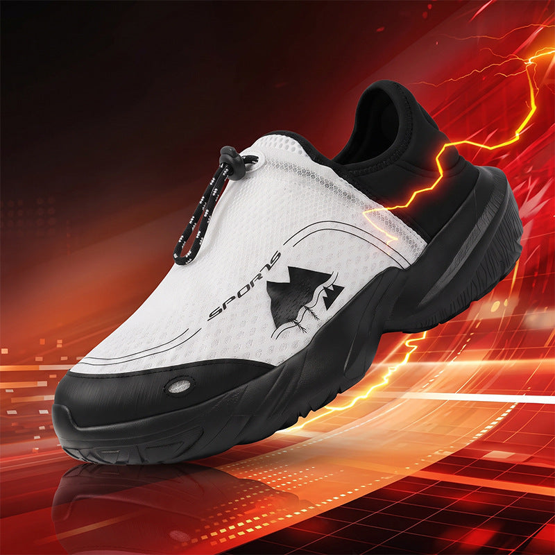 Unisex leichter atmungsaktiver Schlupfsneaker mit Schnellverschluss und stoßdämpfender Sohle Drune
