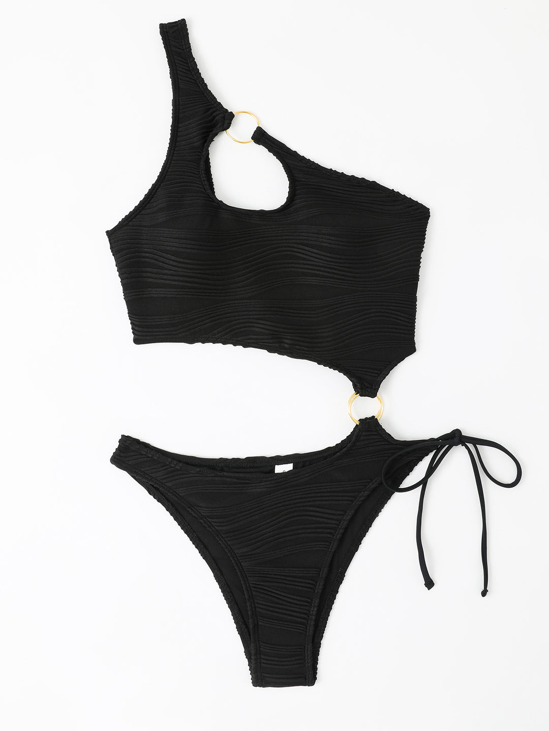 Damen Einseitiger Badeanzug mit Ringdetails Drune