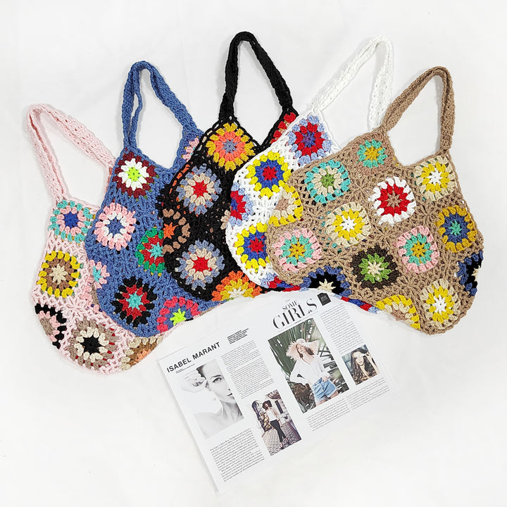 Damen Handgefertigte Häkel-Shopper-Tasche Drune