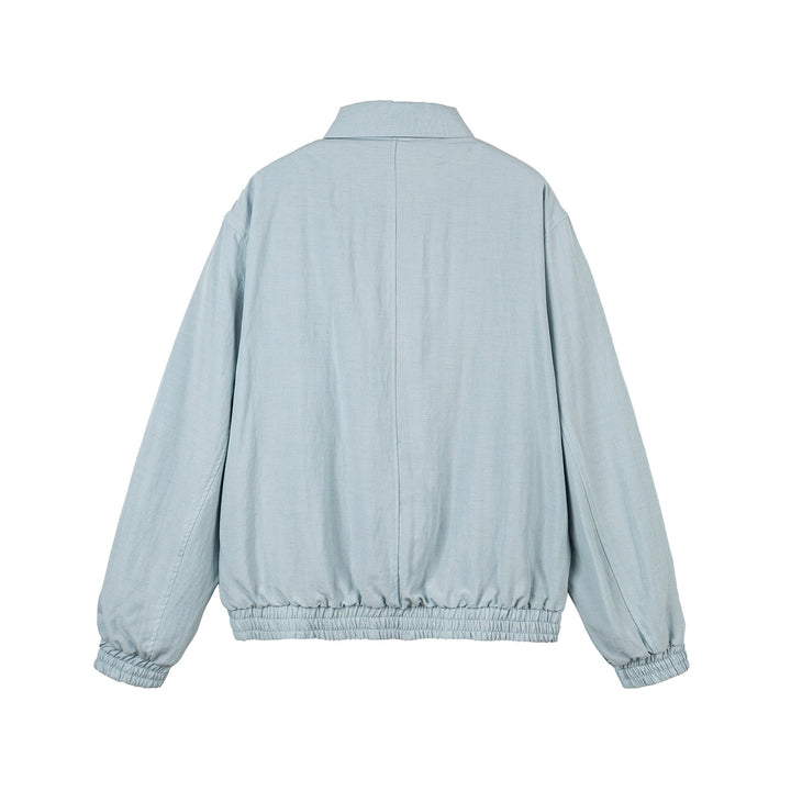 Damen Leichte Boxy‑Übergangsjacke mit durchgehendem Reißverschluss, elastischem Bund und Brust‑Welttasche Drune