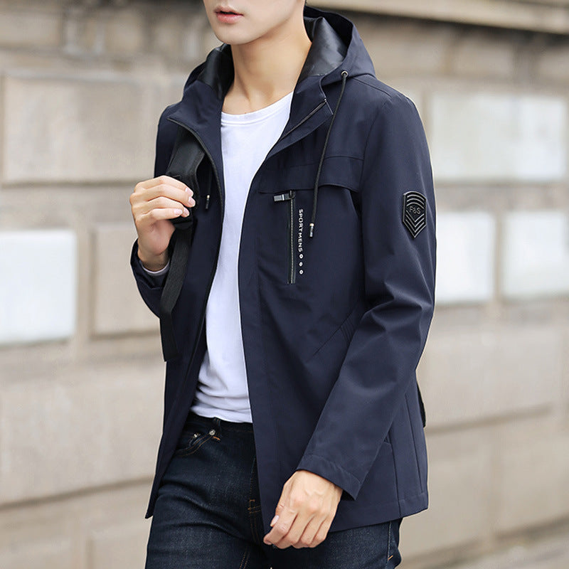 Herren Modische Übergangsjacke mit praktischem Kapuzen-Design Drune