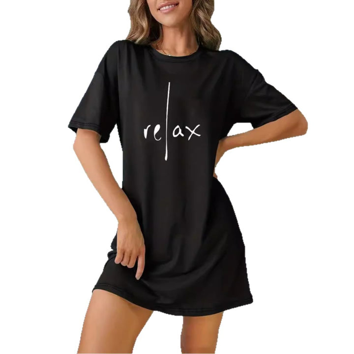 Damen Oversized T-Shirt mit inspirierendem Schriftzug und auffälligem Grafikdesign Drune