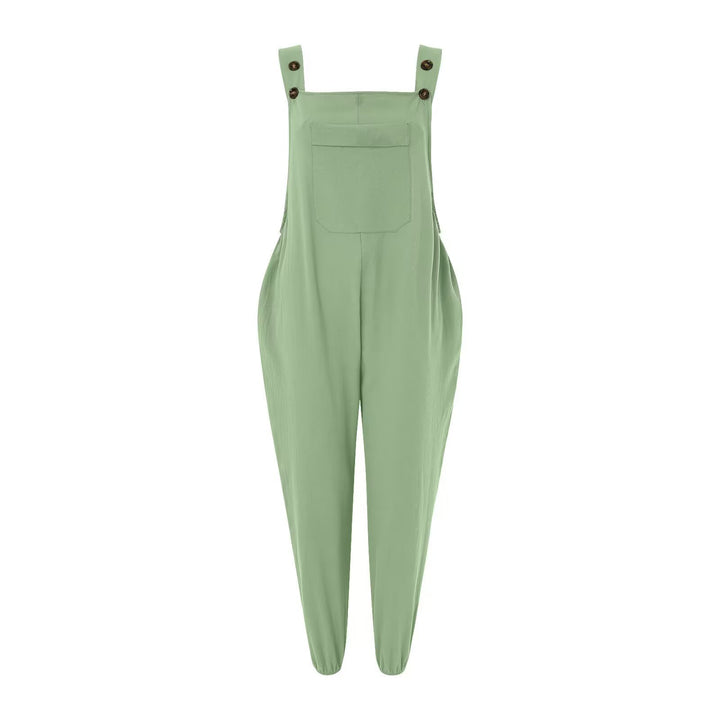 Damen stilvolle Latzhosen mit Taschen Drune
