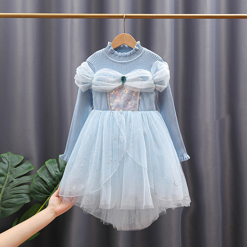 Mädchen Prinzessinnenkleid mit Tüllrock und funkelnden Details Drune