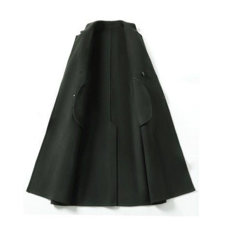 Herren Doppelreihiger Wollmantel mit Kaschmiranteil und schmaler Silhouette Drune