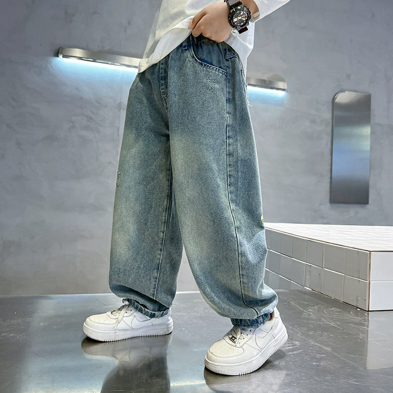 Unisex lässige Jeans mit bunten Graphics Drune