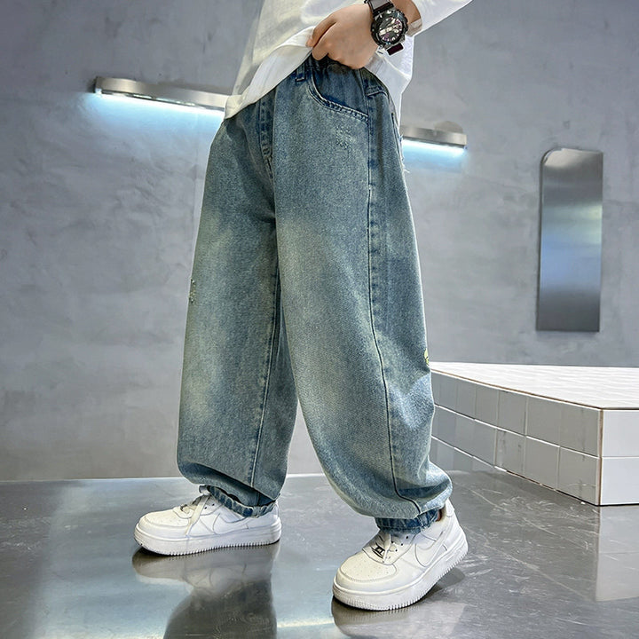 Unisex lässige Jeans mit bunten Graphics Drune