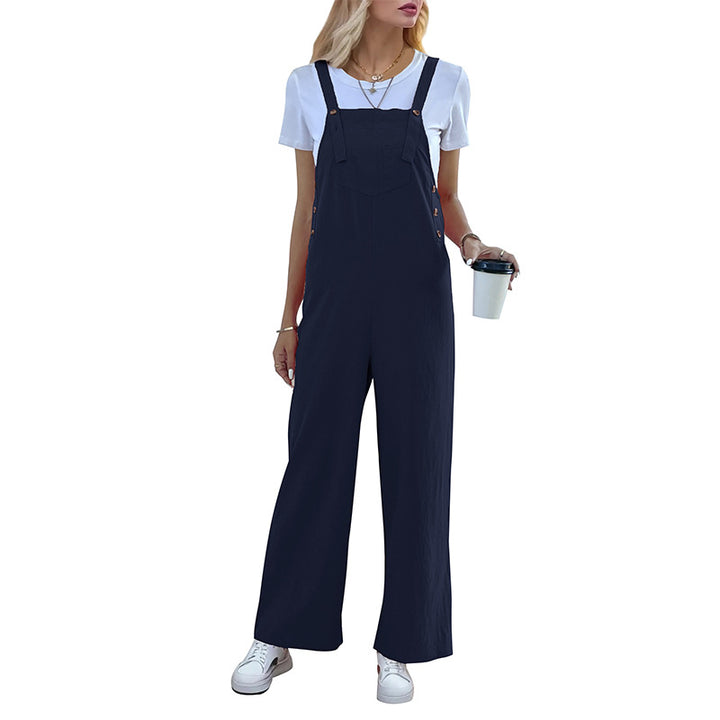 Damen Latzhose im relaxierten Palazzo-Stil mit praktischen Taschen und verstellbaren Trägern Drune