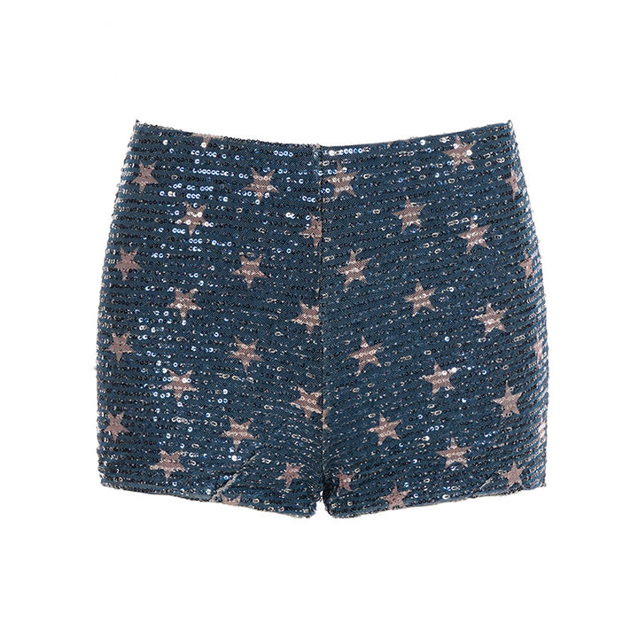 Damen Minirock mit funkelnden Pailletten und verspieltem Punktedesign Drune