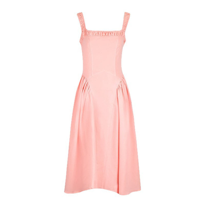 Damen Midikleid mit feinen Rüschendetails und figurbetontem Schnitt Drune