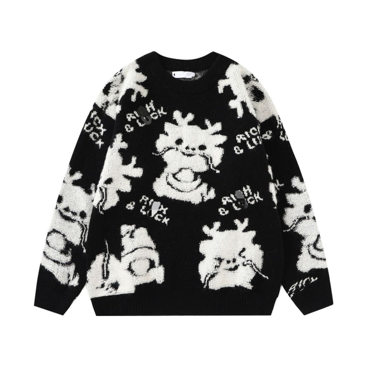 Damen Kuscheliger Pullover mit verspieltem Tiermotiv Drune