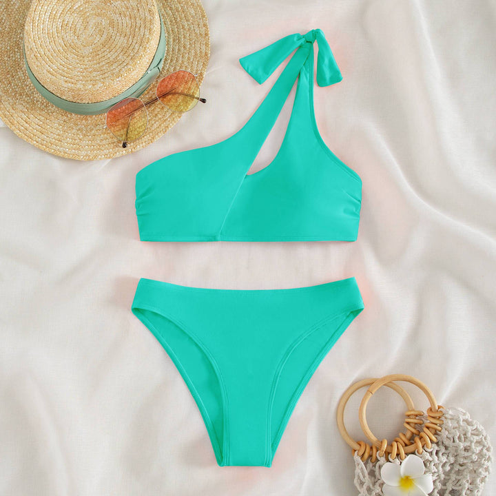 Damen asymmetrischer Bikini mit modischen Cut-Outs Drune
