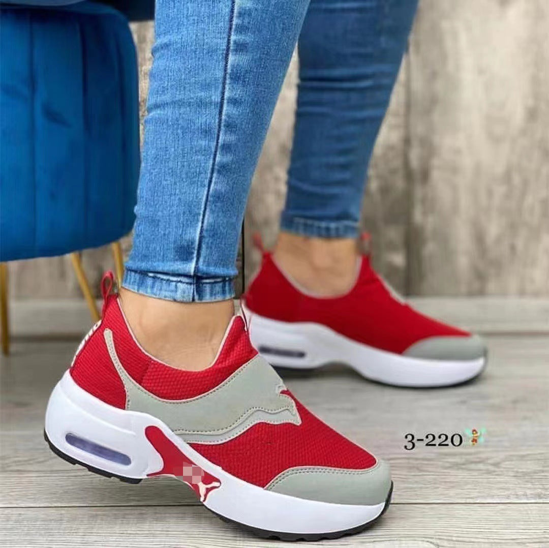 Damen Slip-On Plateausneaker mit Luftkammer und gestricktem Obermaterial Drune