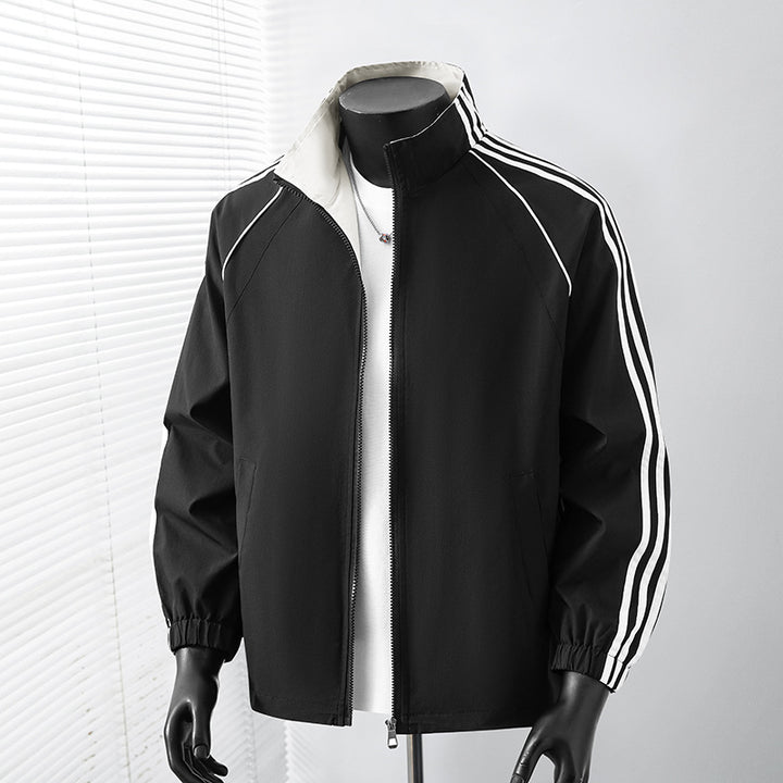 Herren Sportliche Windbreakerjacke mit hochschließendem Kragen