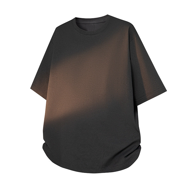 Herren Oversize-T‑Shirt aus schwerem Baumwolljersey mit weitem Schnitt und verstärktem Rundhals Drune