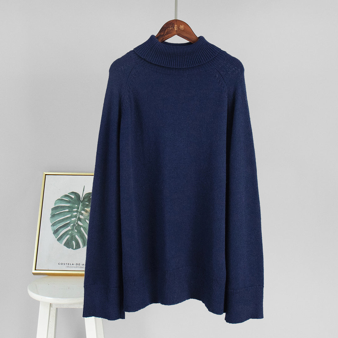 Damen Oversized Rollkragenpullover Drune