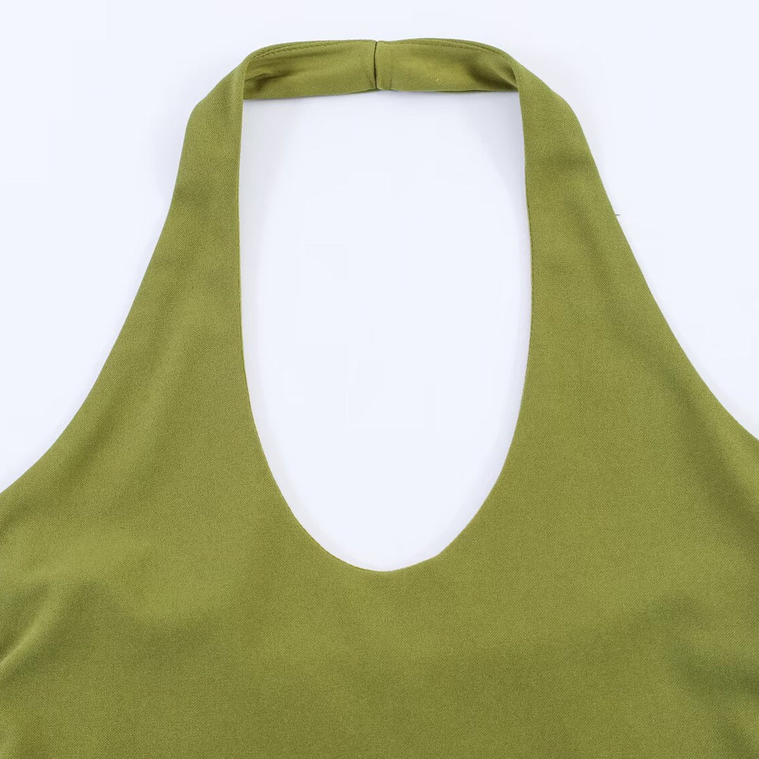 Damen Freizeit Set mit Neckholder und weitem Rock Drune