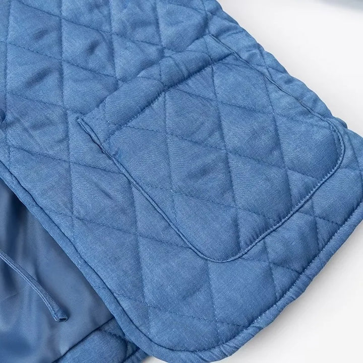 Damen Steppjacke mit voluminösem Kragen und praktischen Taschen Drune