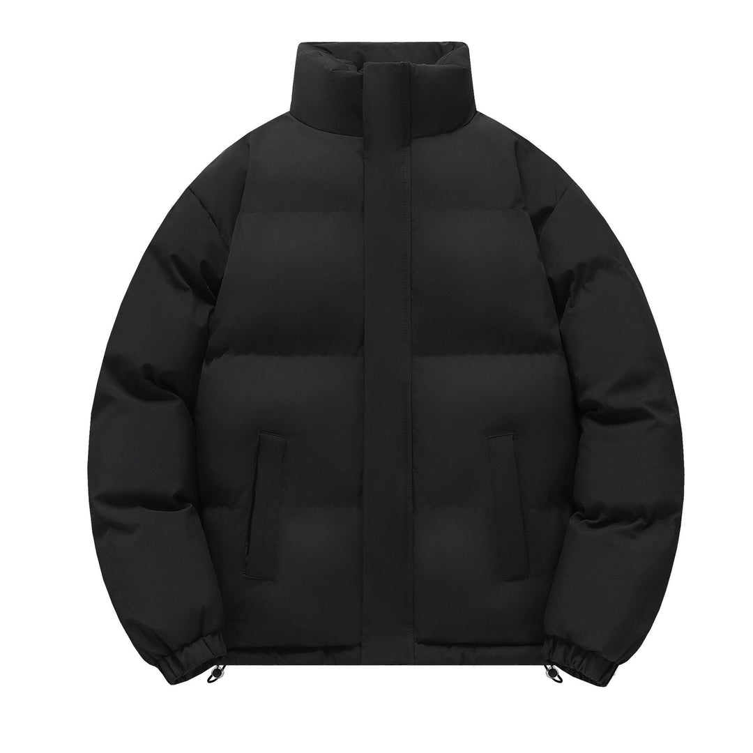 Herren Kurz geschnittene stark wattierte Steppjacke mit hohem Stehkragen und Kordelzugsaum Drune