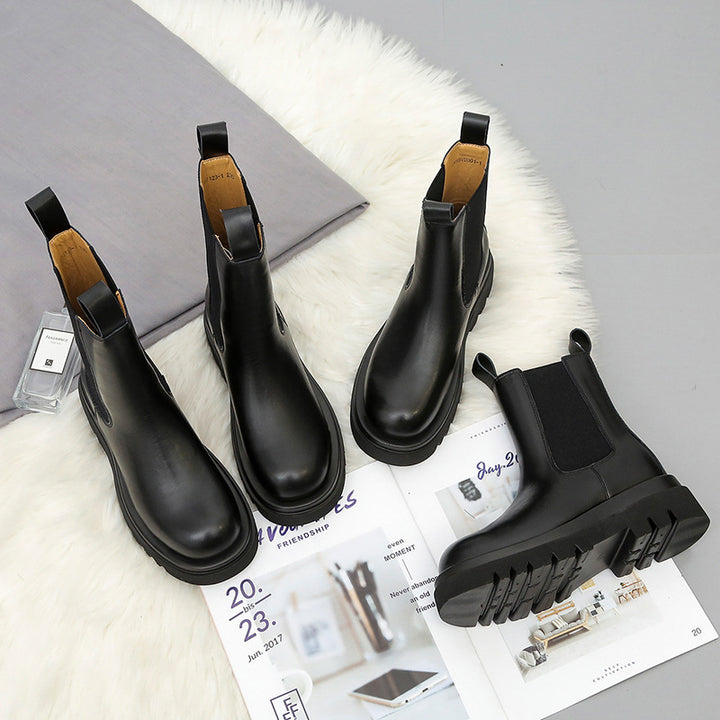 Damen nan Chelsea-Boots mit elastischem Einsatz und markanter Profilsohle Drune