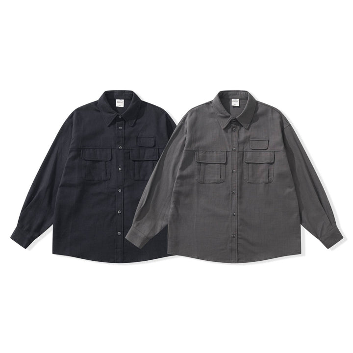 Herren Utility-Overshirt mit großen Pattentaschen und Boxy-Schnitt Drune