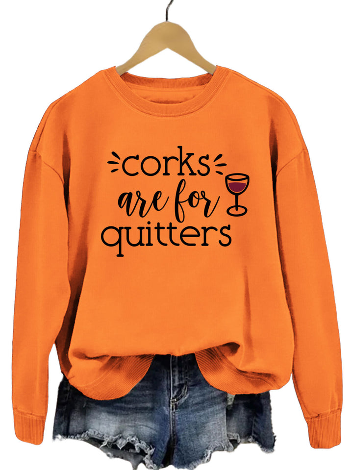 Damen Sweatshirt mit kreativem Spruch und lässigem Schnitt Drune