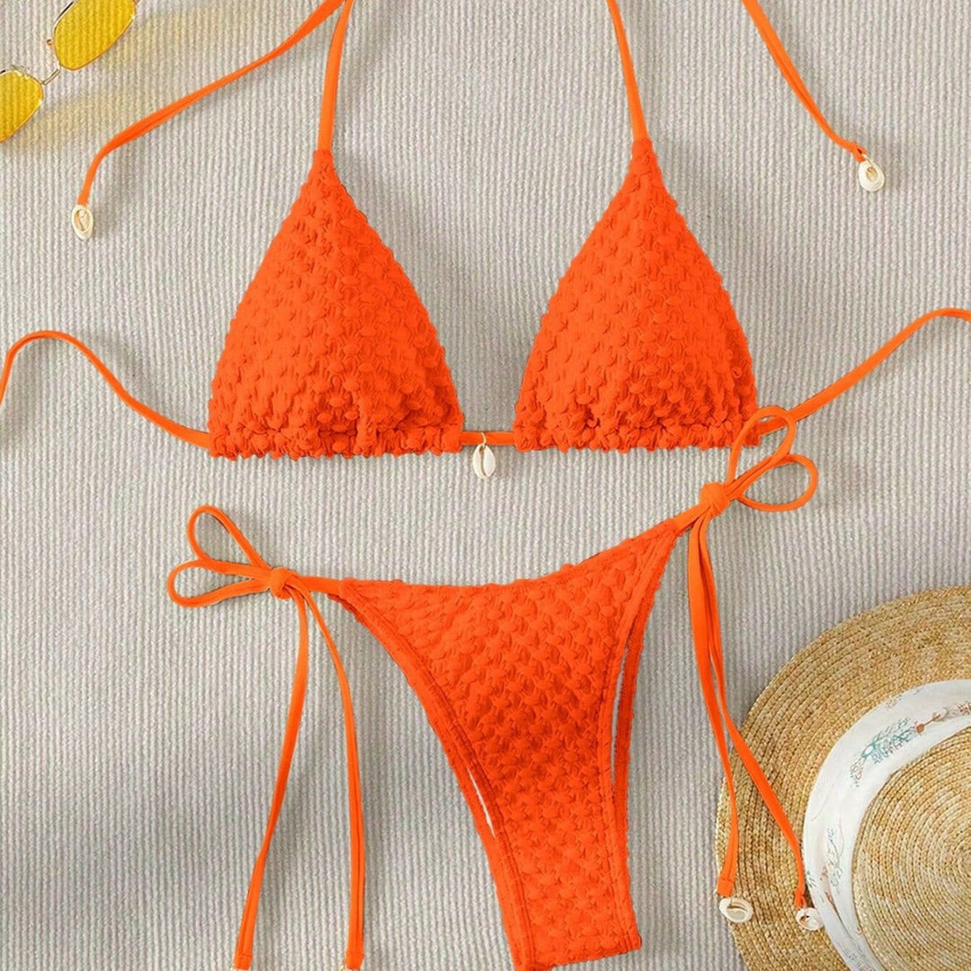 Damen Triangel-Bikinioberteil mit strukturierter Textur Drune