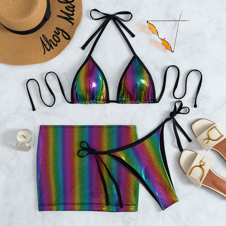 Damen Triangel-Bikini mit trendigem Wickelrock Drune