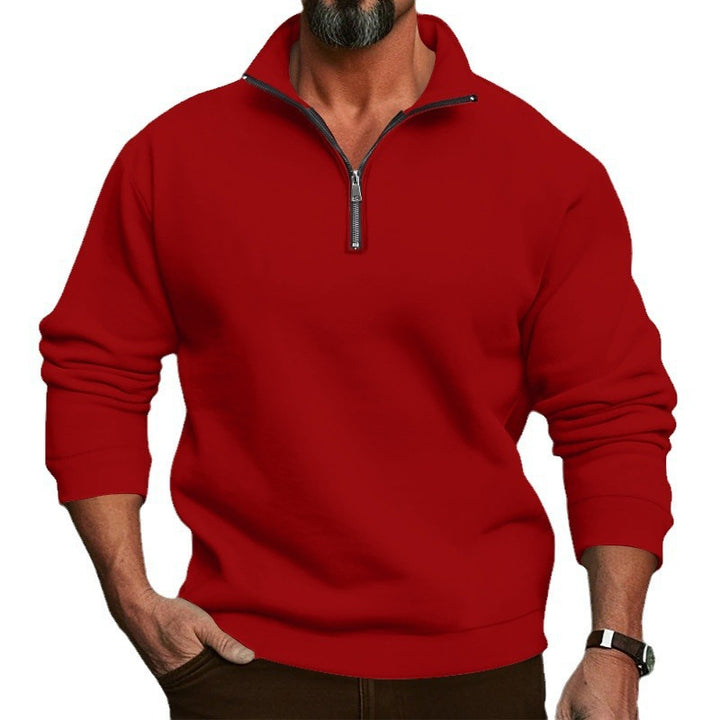 Herren Fleece Hoodie mit Reißverschluss und bequemen Bündchen Drune