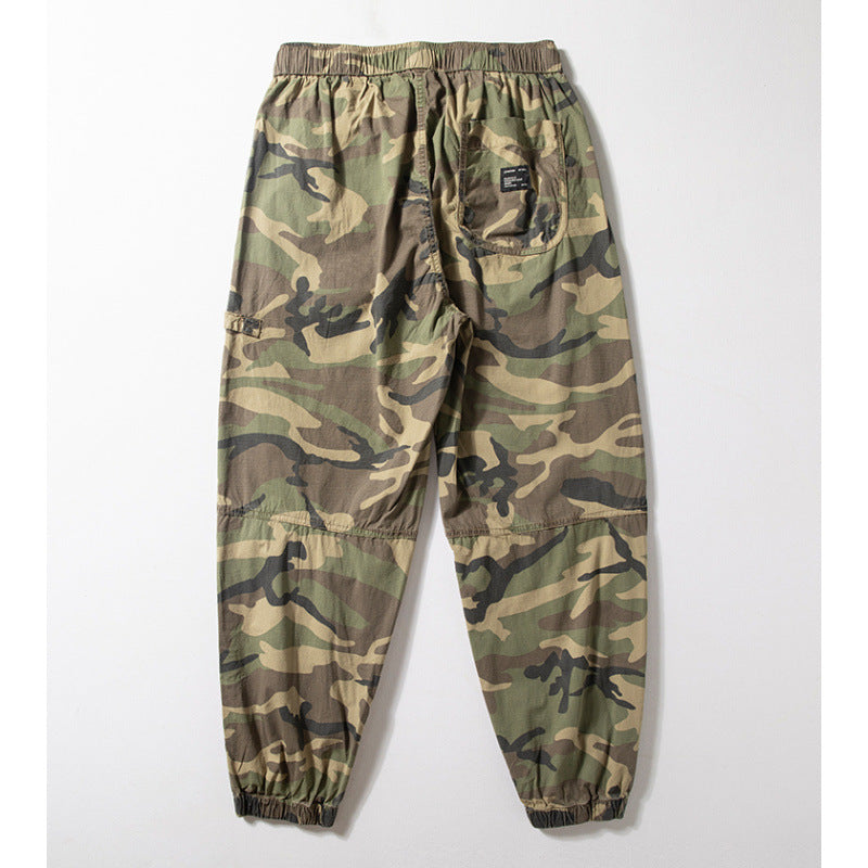 Herren Camouflage Cargo-Hose mit elastischem Bund Drune