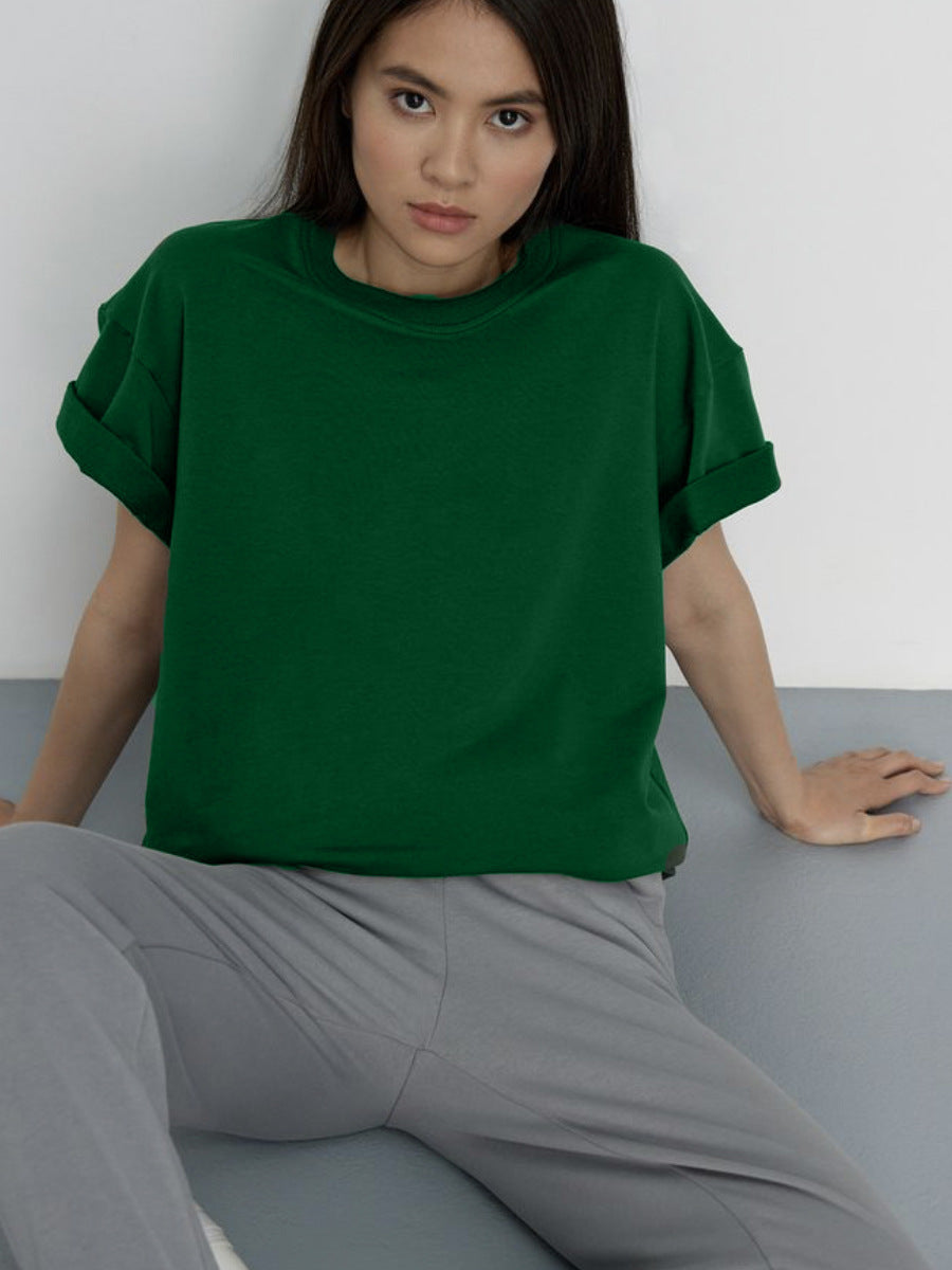 Damen lässiges Oversized T-Shirt aus hautfreundlichem Baumwollmix Drune