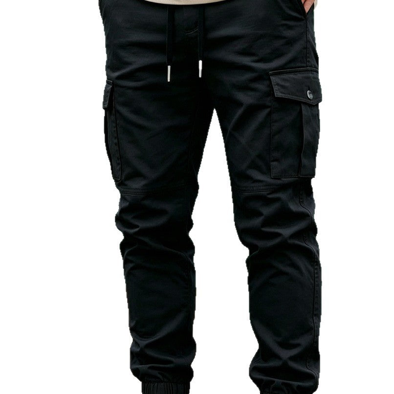 Herren Tapered Cargo-Jogginghose mit elastischem Saum, Kordelzug & Multifunktions‑Taschen Drune