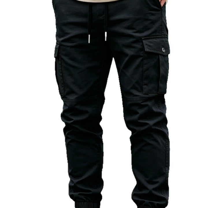 Herren Tapered Cargo-Jogginghose mit elastischem Saum, Kordelzug & Multifunktions‑Taschen Drune