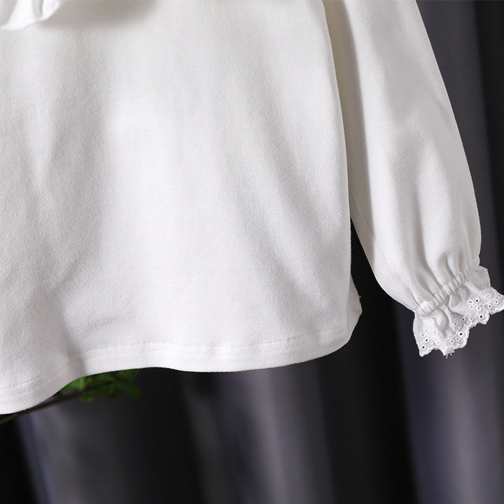 Damen Bluse mit großem Rüschenkragen Drune