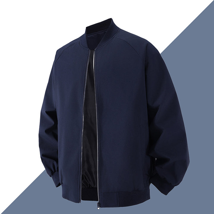 Herren Modische Bomberjacke mit elastischen Bündchen Drune