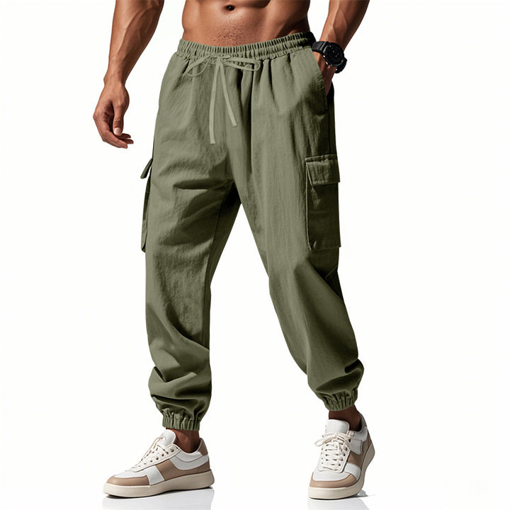 Herren lässige Cargohose mit elastischem Bund und praktischen Seitentaschen Drune