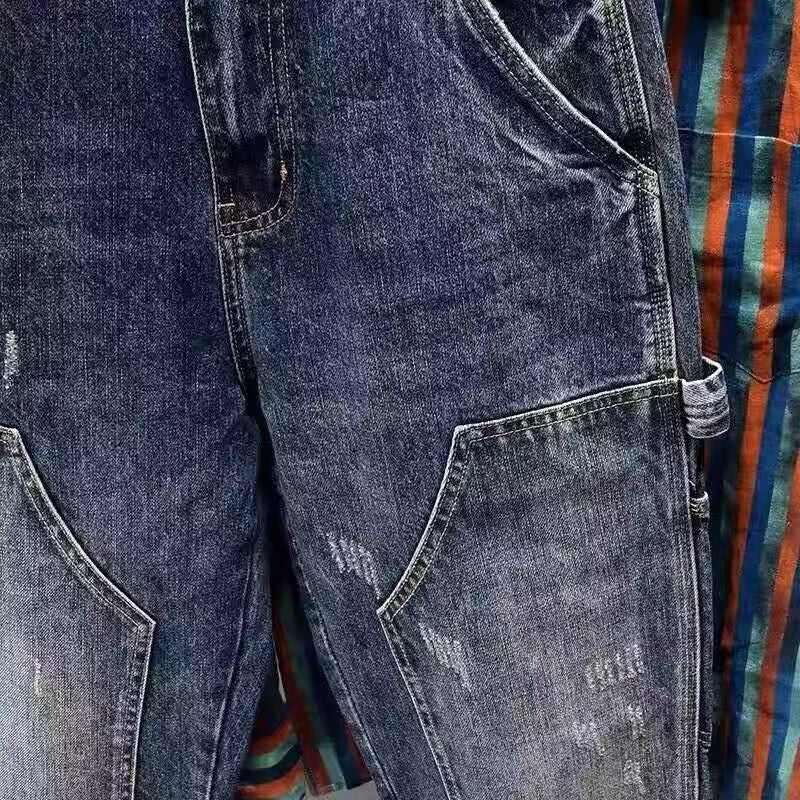 Herren Lässige Denim-Hose mit modischen Details Drune
