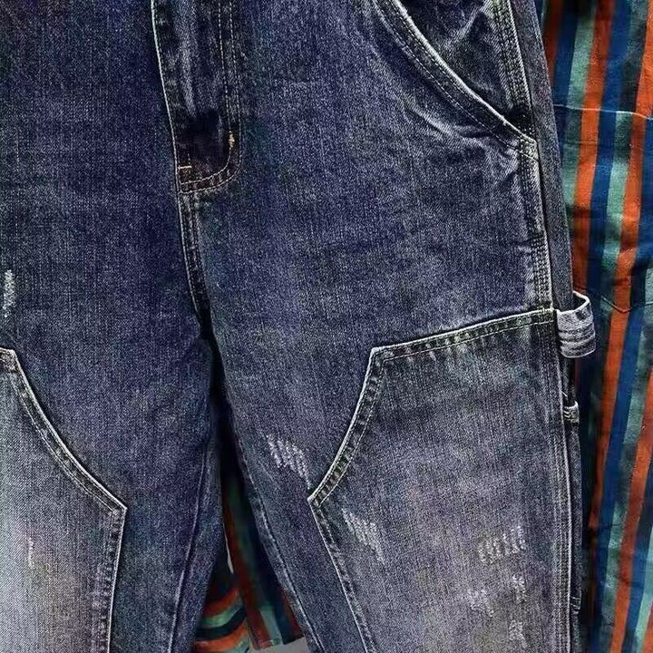 Herren Lässige Denim-Hose mit modischen Details Drune