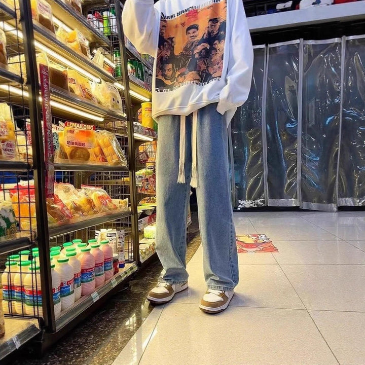 Herren Komfortable und modische Baggy-Jeans Drune