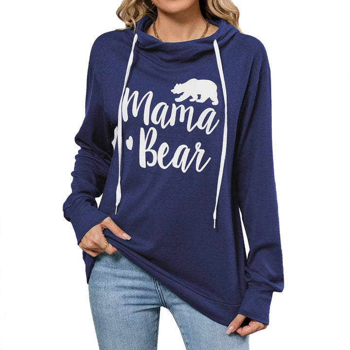 Damen lässiger Kapuzenpullover mit beschriftetem Design Drune