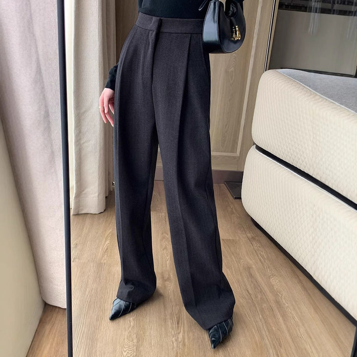 Damen Elegante Hoch taillierte Hose Drune
