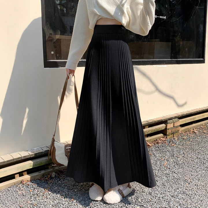 Damen Plissierter Maxirock mit hohem Bund Drune 1787632235