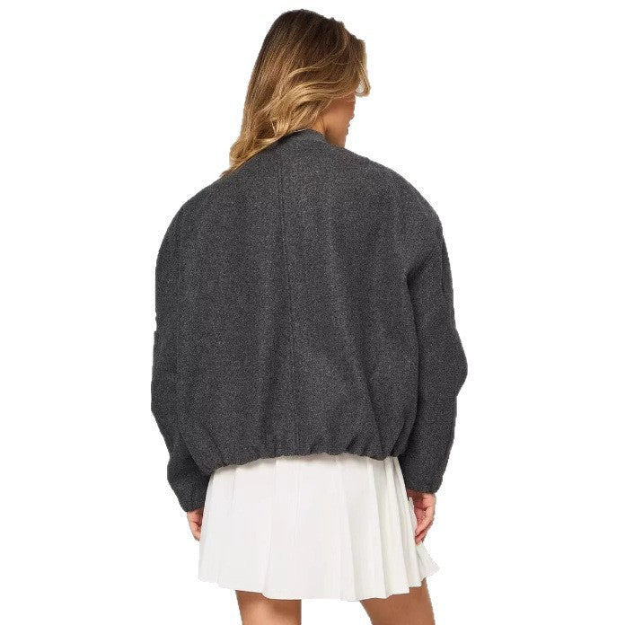 Damen modische Puffjacke mit praktischen Reißverschlusstaschen und elastischen Bündchen Drune