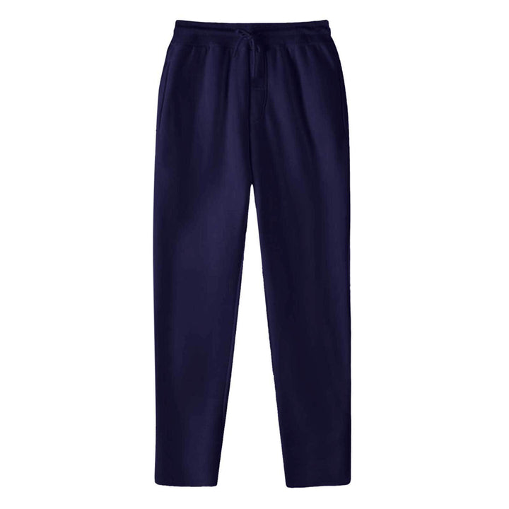 Herren nan geradlinige Sweatpants aus melierter Baumwollmischung mit elastischem Bund Kordelzug und Seitentaschen Drune