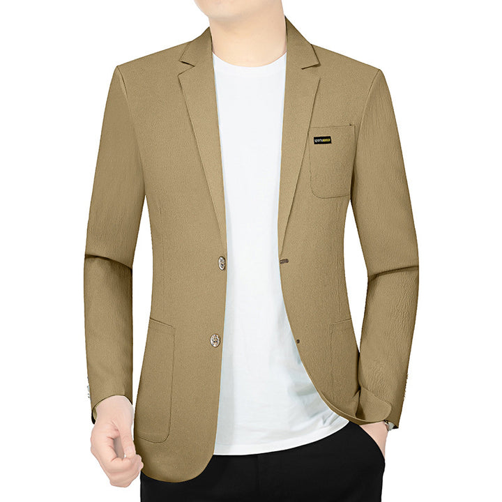 Herren Modernes Stretch Business-Sakko mit schmalem Schnitt und aufgesetzten Taschen Drune