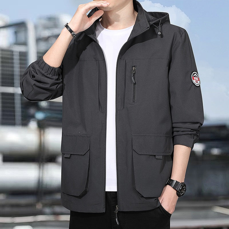 Herren multifunktionale Jacke mit Kapuze Drune