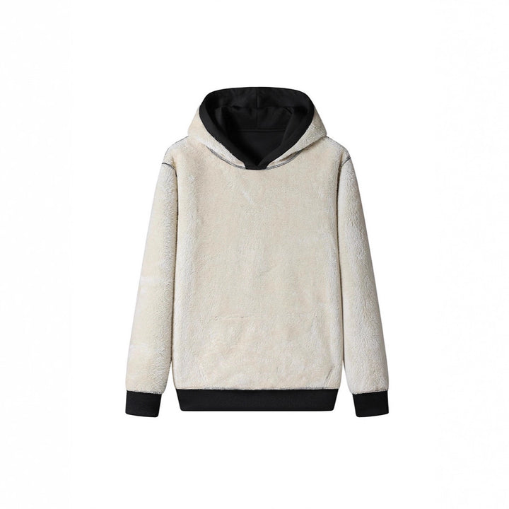 Herren Fleece-Kapuzenpullover mit Sherpa-Innenfutter und Kängurutasche Drune